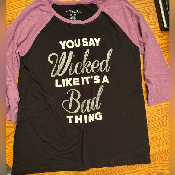 Wicked Witch Long Sleeve Halloween Raglan Tee - Picture 1 of 2